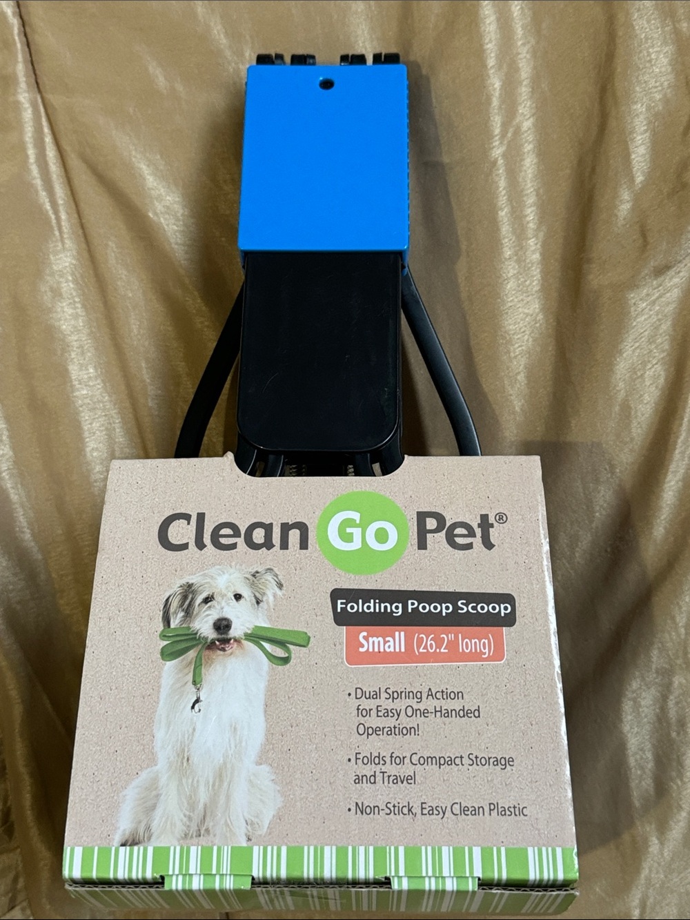 Small Blue & Black Folding Poop Scoop - Small